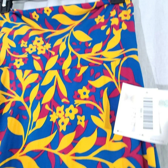 LulaRoe Skirt Womens Size M Blue Floral High Waist Maxi Stretchy Pull On NWT - Picture 4 of 5